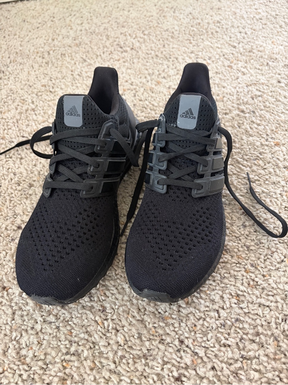 adidas Black Knit Athletic Sneakers